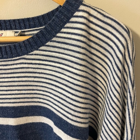 Vineyard Vines Stripe 100% Cotton Sweater Blue Size Large - Picture 7 of 9